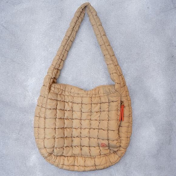 W. by Wantable Anniversary Edit Quilted Tan Slouch Bag - Picture 2 of 7